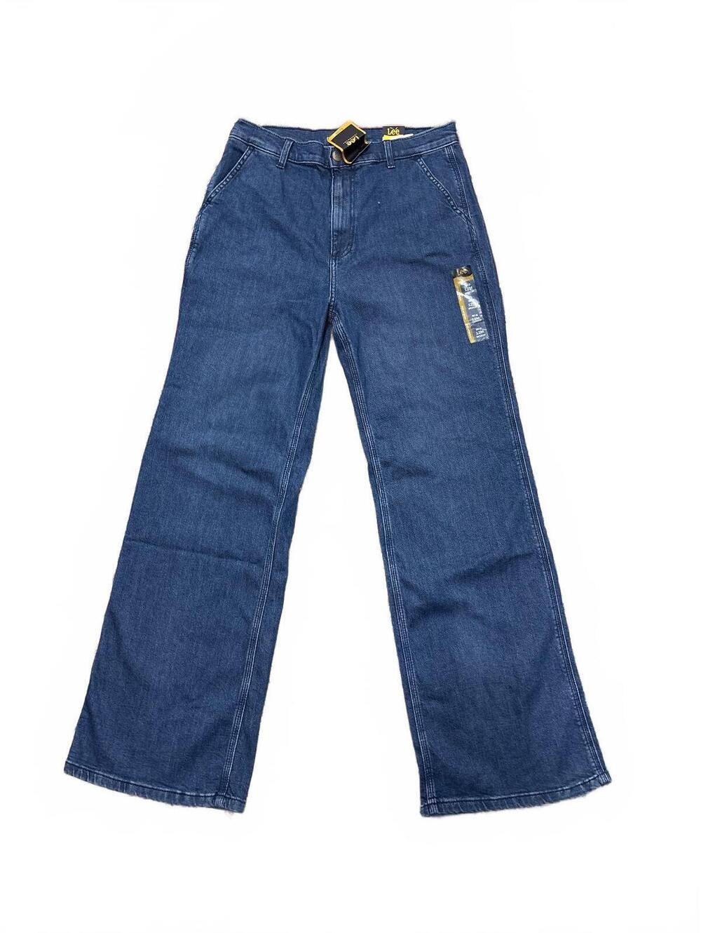 Vintage Lee Medium Waist Wide-Leg Denim Jeans